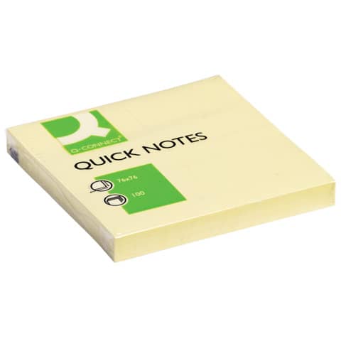 Q-Connect® - Haftnotizen - 76 x 76 mm, gelb