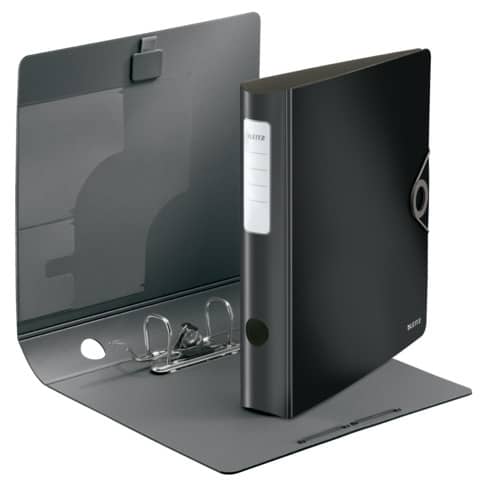 Leitz - 1048 Ordner 180° Active Solid - A4, 6 cm, Innentaschen, Gummizug, schwarz