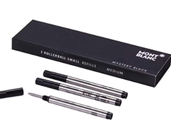 Montblanc - Rollerball-Mine Small Refill - Medium - Mystery Black - 3 Stück