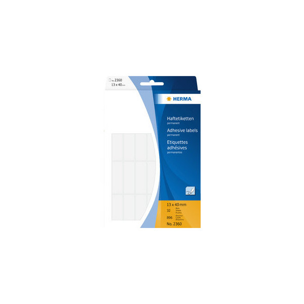 Herma - Haftetiketten 13x40-weiß 896 Stück