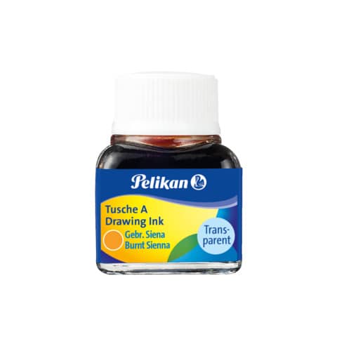 Pelikan® - Tusche A 523 - 10 ml Glas, gebr. siena