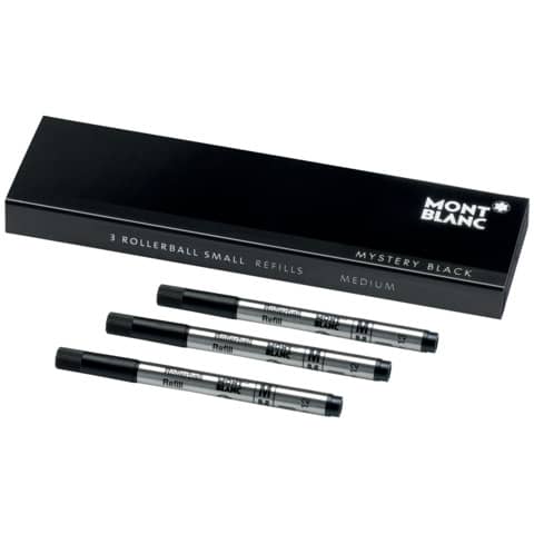 Montblanc® - Tintenrollermine Mozart - M, small, mystery black, 3 Stück