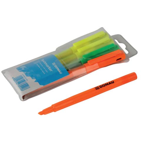 DONAU - Textmarker - Etui 4 Stifte, sortiert