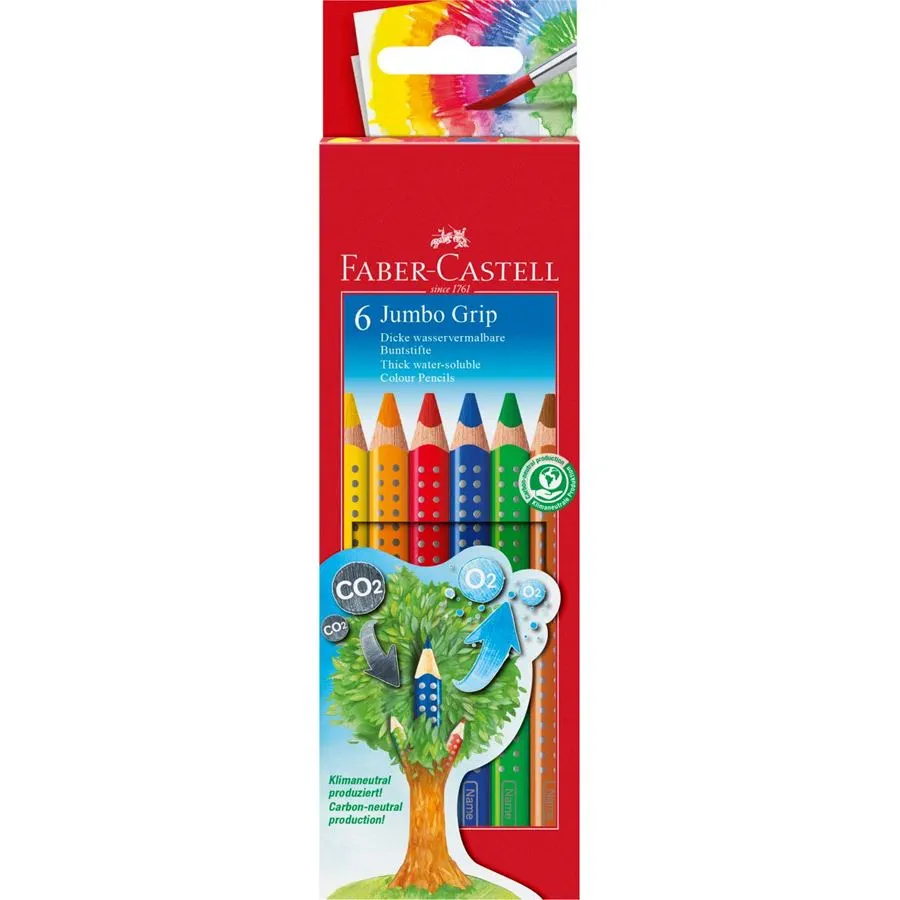 Faber-Castell - Jumbo Grip Buntstift - 6er Kartonetui