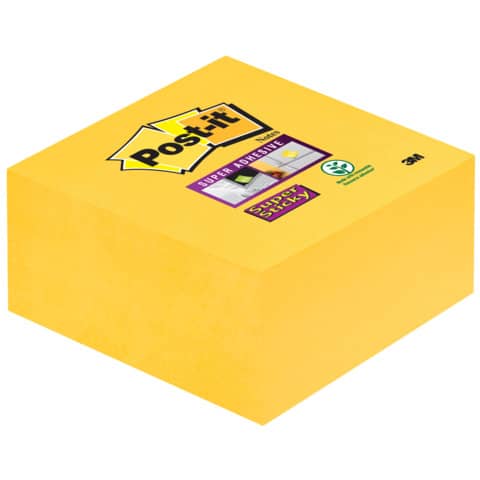 Post-it® SuperSticky - Haftnotiz Super Sticky Würfel - 76 x 76 mm, 350 Blatt, narzissengelb