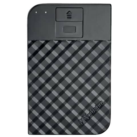 VERBATIM - Fingerprint Secure Tragbare Festplatte - 2 TB - externer Datenspeicher mit Fingerabdruckscanner zum Schutz Ihrer Daten, schwarz